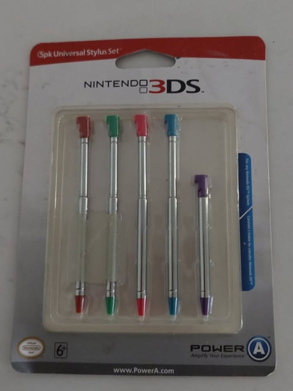 NEW Authentic OEM Nintendo 3DS DS Retractable Stylus Pen Set of 5 Assorted Color